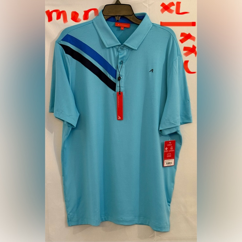 Aqua Blue Performance Polo Shirt